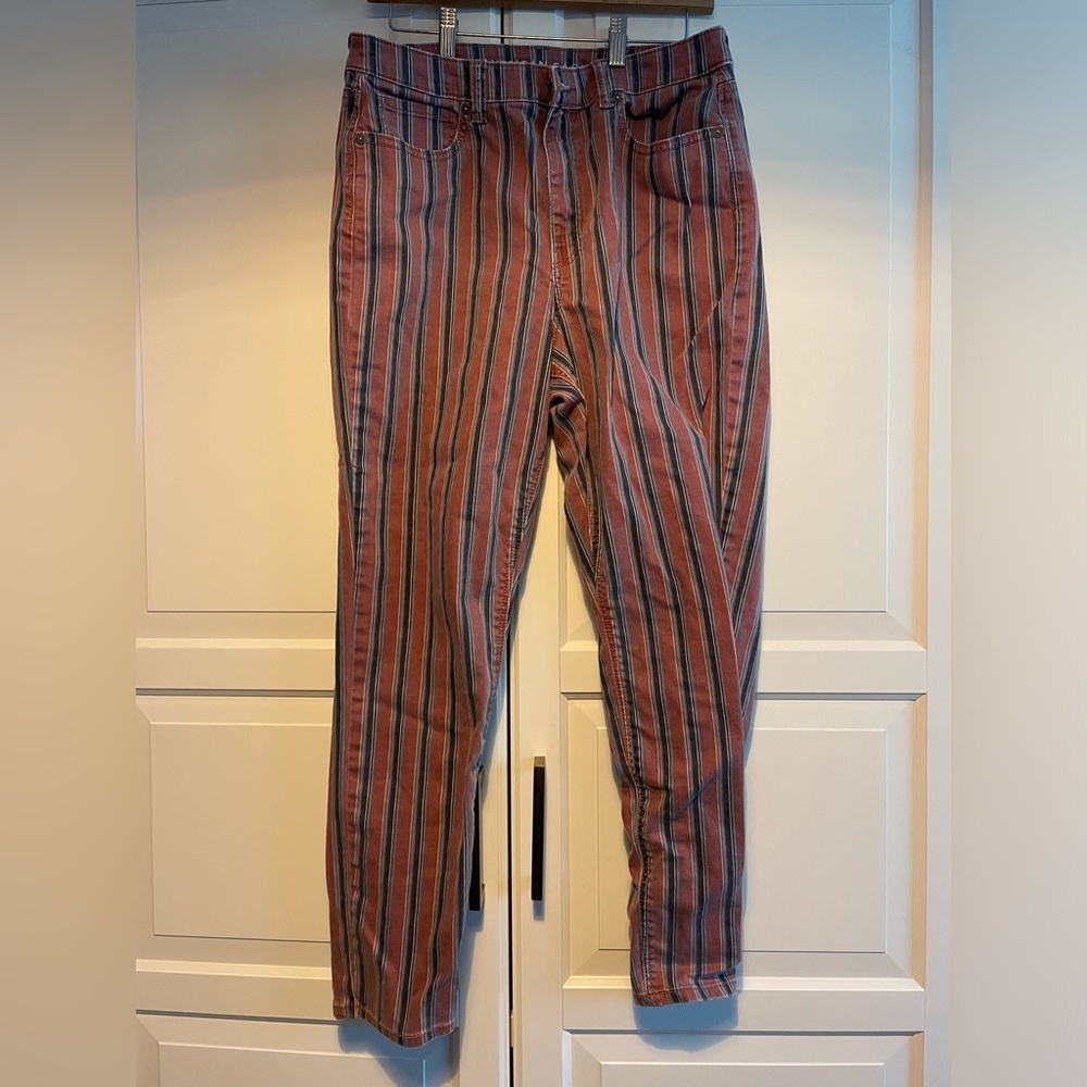 American Eagle Striped Skinny Jeans Size 10